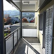 Glasfüllung A+G Metallbau Balkonsysteme Balkonerweiterungen Balkonspezialisten