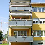 Glasfüllung A+G Metallbau Balkonsysteme Balkonerweiterungen Balkonspezialisten