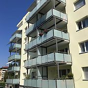 Glasfüllung A+G Metallbau Balkonsysteme Balkonerweiterungen Balkonspezialisten