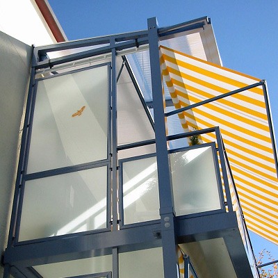 Seitensichtschutz - A+G Metallbau Balkonsysteme Balkonerweiterungen Balkonspezialisten
